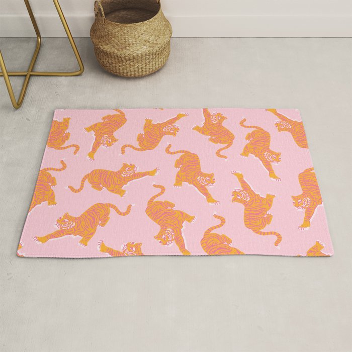 Year of the Tiger - Pink/Orange Rug Gallery Image 1