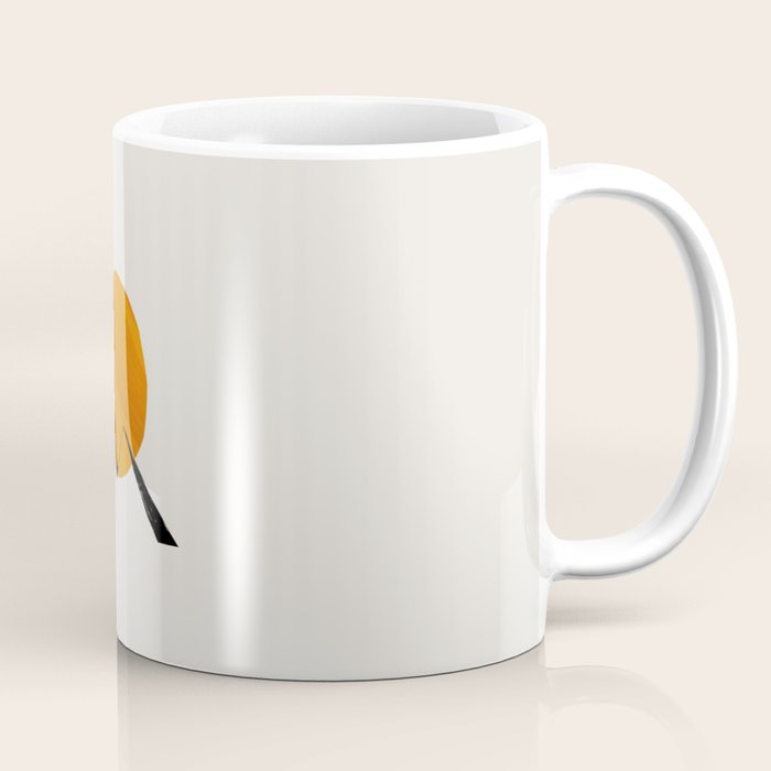 Minimalist Minimal Mid Century Abstract Middle Eastern Egypt Ancient Ruins Pyramids Moon Ejaaz Hanif Coffee Mug Gallery Image 1