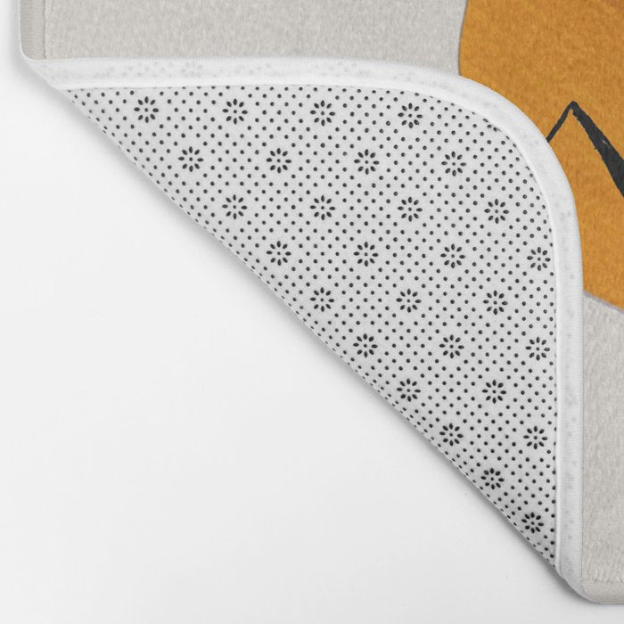 Minimalist Minimal Mid Century Abstract Middle Eastern Egypt Ancient Ruins Pyramids Moon Ejaaz Hanif Bath Mat Gallery Image 2