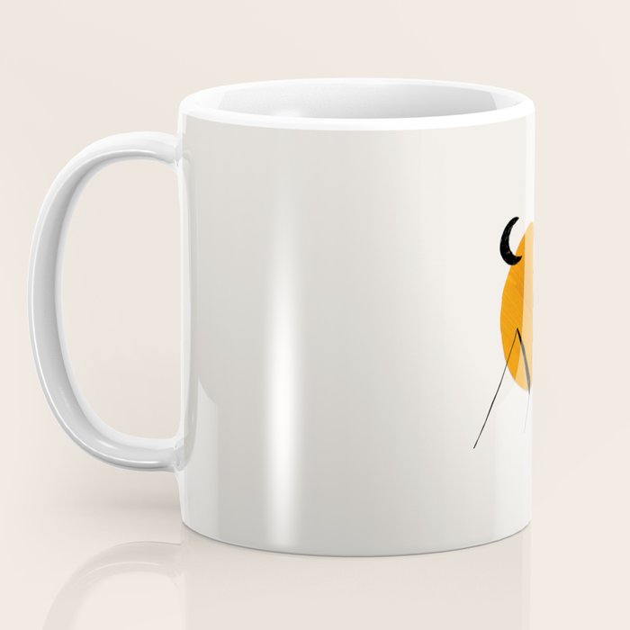 Minimalist Minimal Mid Century Abstract Middle Eastern Egypt Ancient Ruins Pyramids Moon Ejaaz Hanif Coffee Mug Gallery Image 3