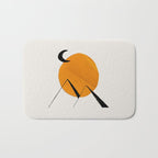 Minimalist Minimal Mid Century Abstract Middle Eastern Egypt Ancient Ruins Pyramids Moon Ejaaz Hanif Bath Mat Gallery Image 1