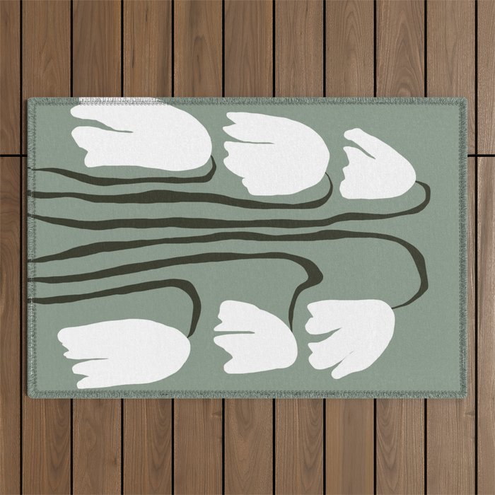 Dropping Tulip Outdoor Rug Gallery Image 1