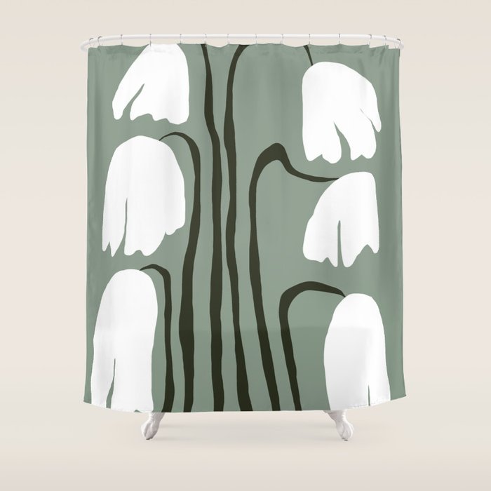 Dropping Tulip Shower Curtain Gallery Image 1
