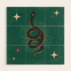 Slither - Green Wood Wall Art Gallery Image 1