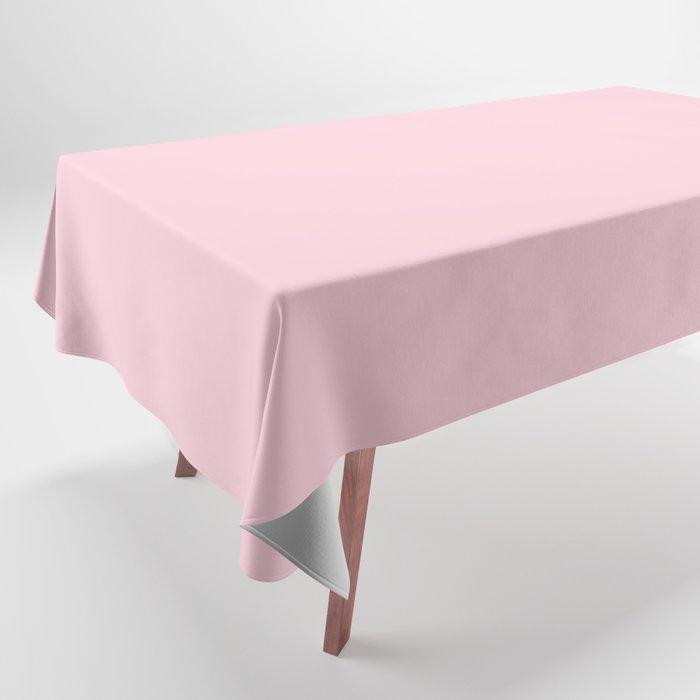 Light Soft Pastel Pink Solid Color Tablecloth Gallery Image 1