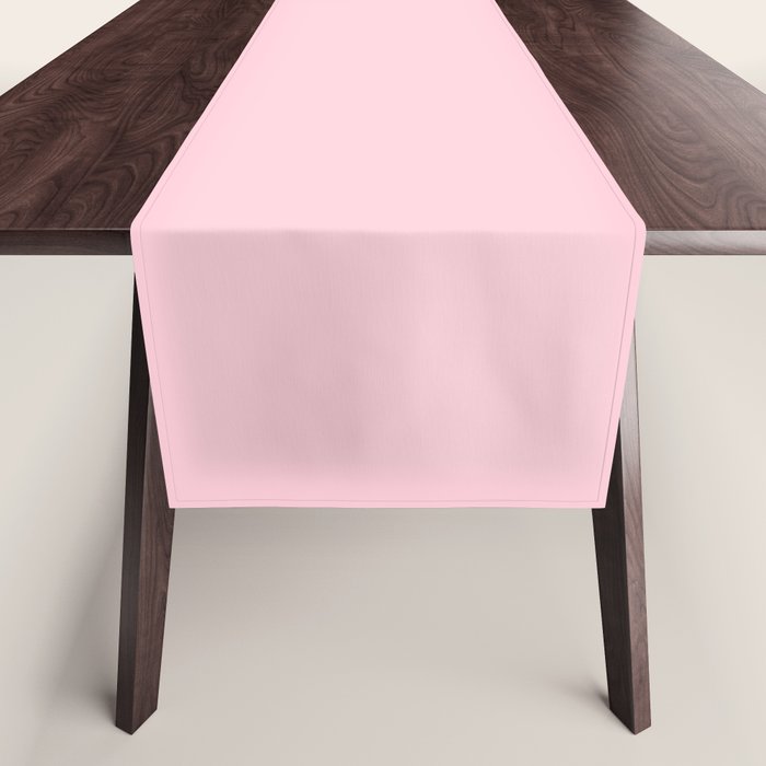 Light Soft Pastel Pink Solid Color Table Runner Gallery Image 1