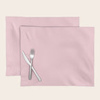 Light Soft Pastel Pink Solid Color Placemat Gallery Image 1