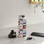 Colorful checkered cat pattern Water Bottle Gallery Image 4