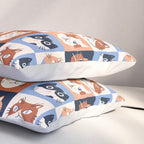 Colorful checkered cat pattern Pillow Sham Gallery Image 3