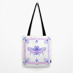 Death's Head Hawkmoth - Indigo & Pink Palette Tote Bag Gallery Image 2