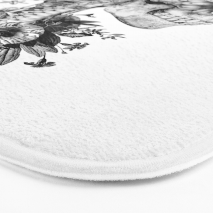 Skull BW Bath Mat Gallery Image 3