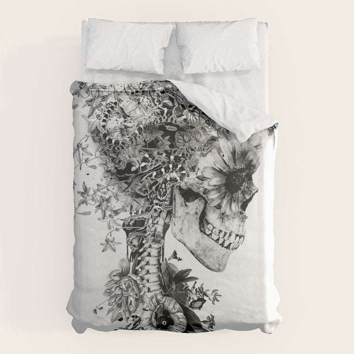 Skull BW Duvet Cover Gallery Image 6