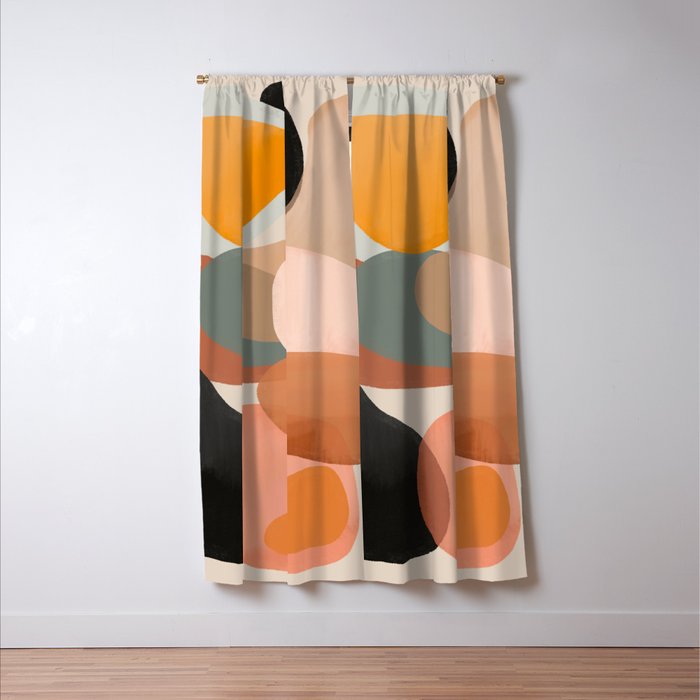 Modern Abstract Art 145 Window Curtain Gallery Image 3