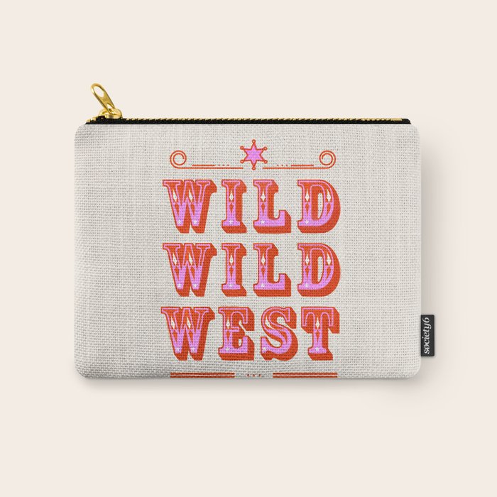 Wild Wild West Cowboy Typography Carry All Pouch Gallery Image 1