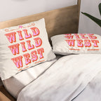 Wild Wild West Cowboy Typography Pillow Sham Gallery Image 2
