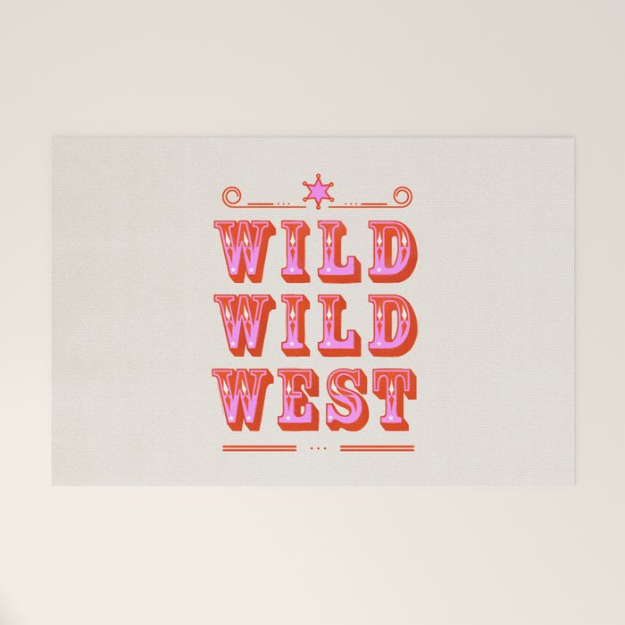 Wild Wild West Cowboy Typography Welcome Mat Gallery Image 1