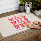 Wild Wild West Cowboy Typography Outdoor Rug Gallery Image 2