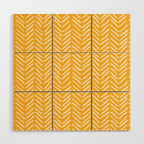 Arrow Lines Pattern in Mustard Yellow shades 1 Wood Wall Art Gallery Image 1