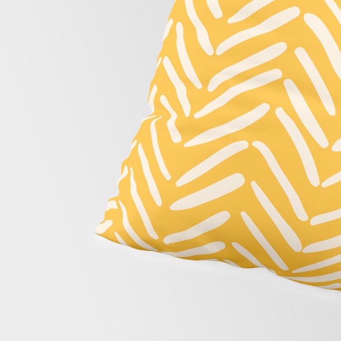 Arrow Lines Pattern in Mustard Yellow shades 1 Pillow Sham Gallery Image 4