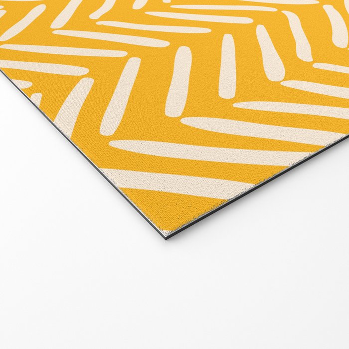 Arrow Lines Pattern in Mustard Yellow shades 1 Welcome Mat Gallery Image 2