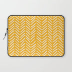 Arrow Lines Pattern in Mustard Yellow shades 1 Laptop Sleeve Gallery Image 1