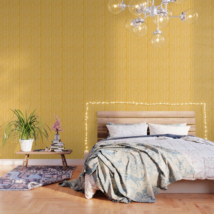 Arrow Lines Pattern in Mustard Yellow shades 1 Wallpaper Gallery Image 3
