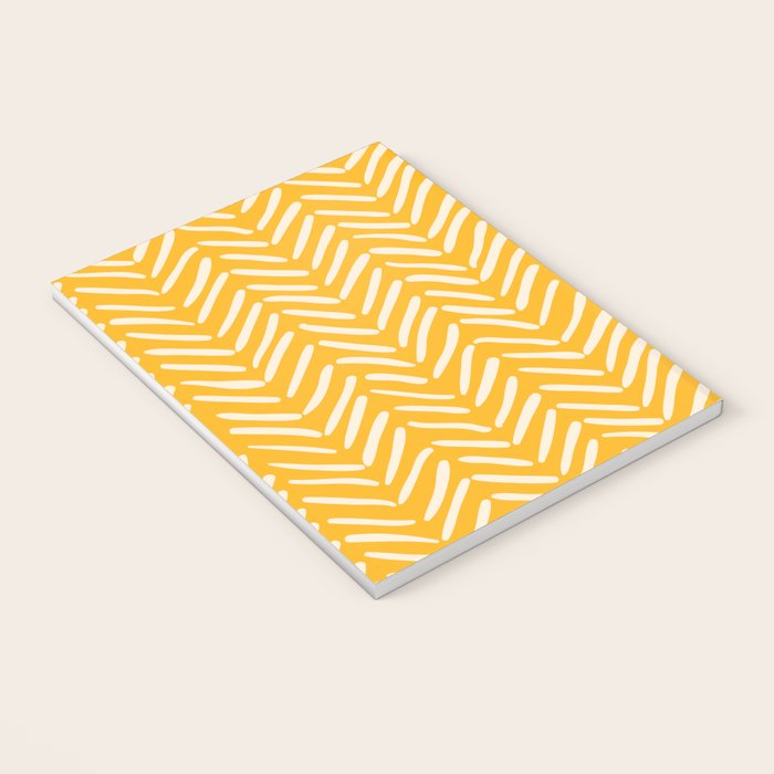 Arrow Lines Pattern in Mustard Yellow shades 1 Notebook Gallery Image 3