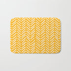 Arrow Lines Pattern in Mustard Yellow shades 1 Bath Mat Gallery Image 1