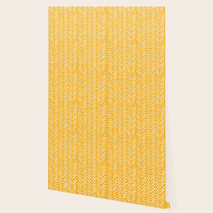 Arrow Lines Pattern in Mustard Yellow shades 1 Wallpaper Gallery Image 2