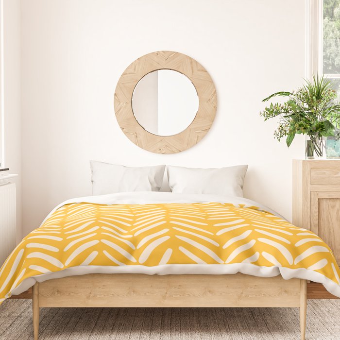 Arrow Lines Pattern in Mustard Yellow shades 1 Duvet Cover Gallery Image 3