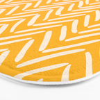 Arrow Lines Pattern in Mustard Yellow shades 1 Bath Mat Gallery Image 3