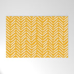 Arrow Lines Pattern in Mustard Yellow shades 1 Welcome Mat Gallery Image 1
