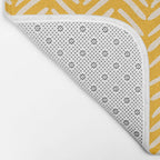 Arrow Lines Pattern in Mustard Yellow shades 1 Bath Mat Gallery Image 2