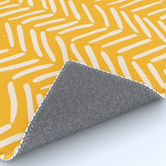 Arrow Lines Pattern in Mustard Yellow shades 1 Rug Gallery Image 4