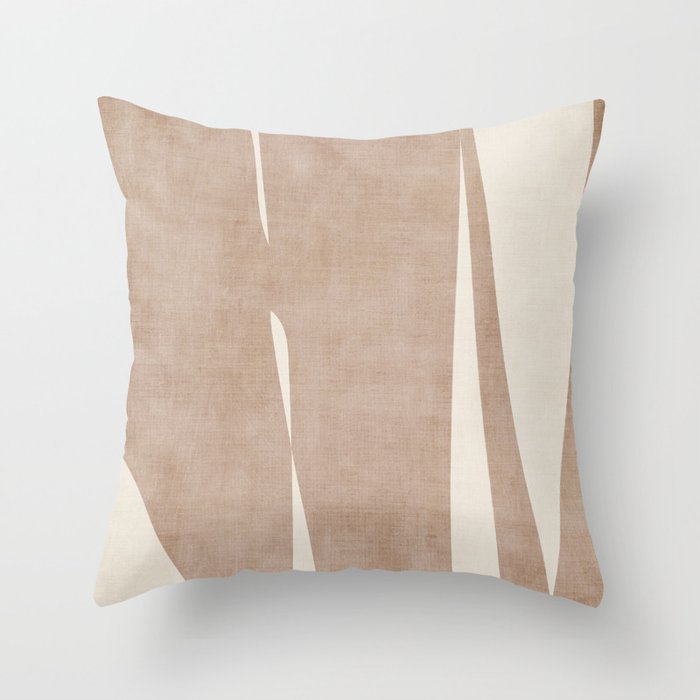 Light Brown Modern Minimalist Abstract Throw Pillow Gallery Image 6