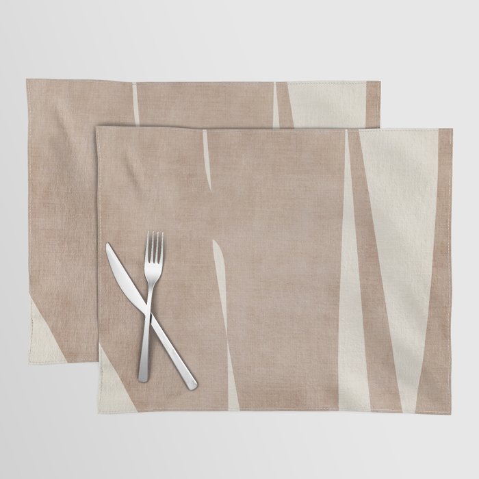 Light Brown Modern Minimalist Abstract Placemat Gallery Image 1