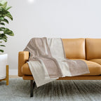 Light Brown Modern Minimalist Abstract Throw Blanket Gallery Image 1