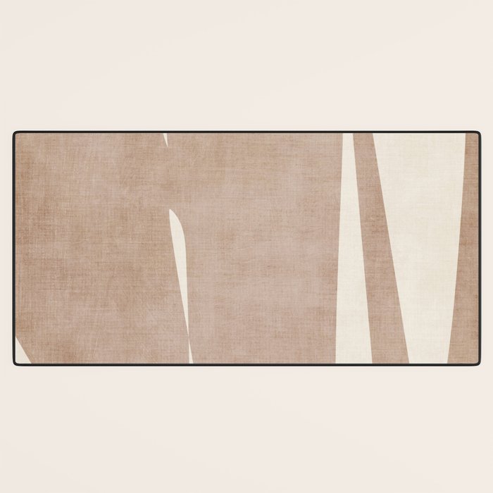Light Brown Modern Minimalist Abstract Desk Mat Gallery Image 3