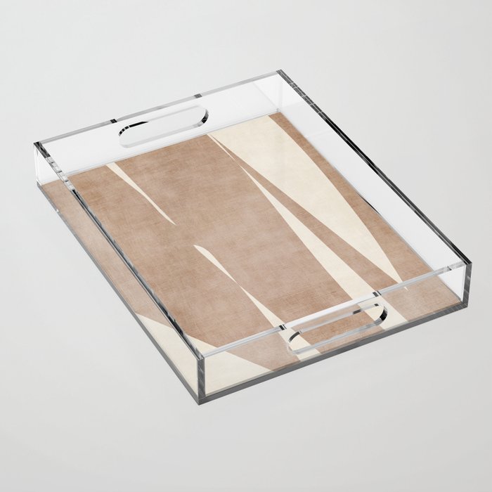 Light Brown Modern Minimalist Abstract Acrylic Tray Gallery Image 1