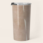 Light Brown Modern Minimalist Abstract Travel Mug Gallery Image 3
