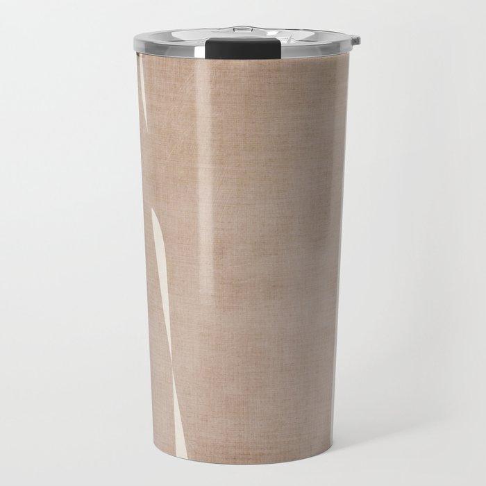 Light Brown Modern Minimalist Abstract Travel Mug Gallery Image 1