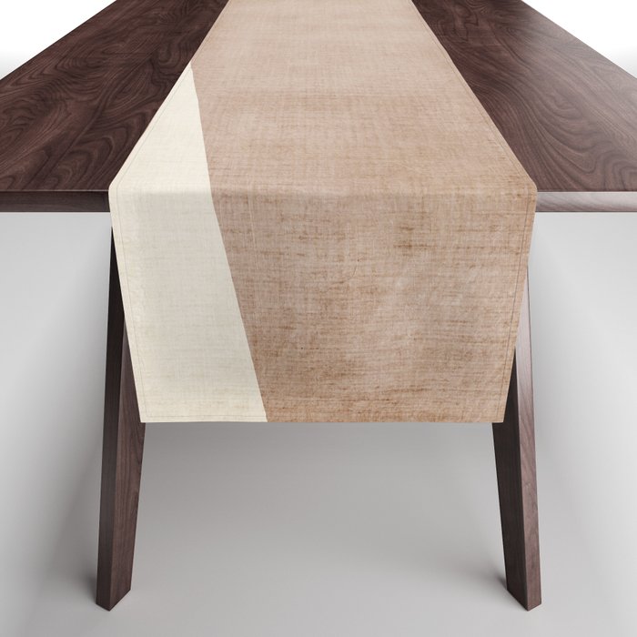 Light Brown Modern Minimalist Abstract Table Runner Gallery Image 1