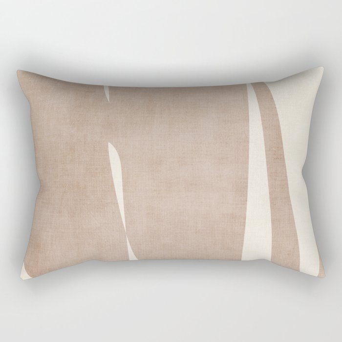 Light Brown Modern Minimalist Abstract Rectangular Pillow Gallery Image 2