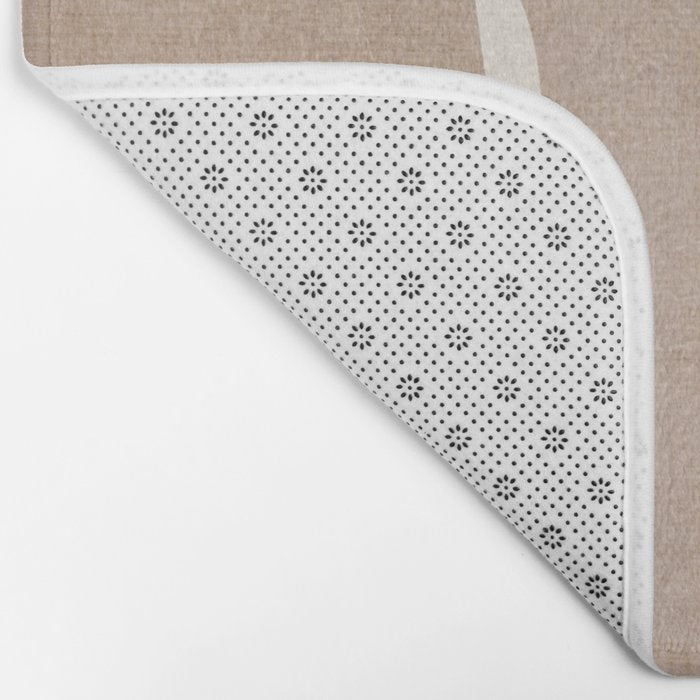 Light Brown Modern Minimalist Abstract Bath Mat Gallery Image 2