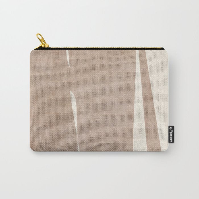 Light Brown Modern Minimalist Abstract Carry All Pouch Gallery Image 1