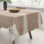 Light Brown Modern Minimalist Abstract Tablecloth Gallery Image 3