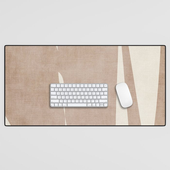 Light Brown Modern Minimalist Abstract Desk Mat Gallery Image 1