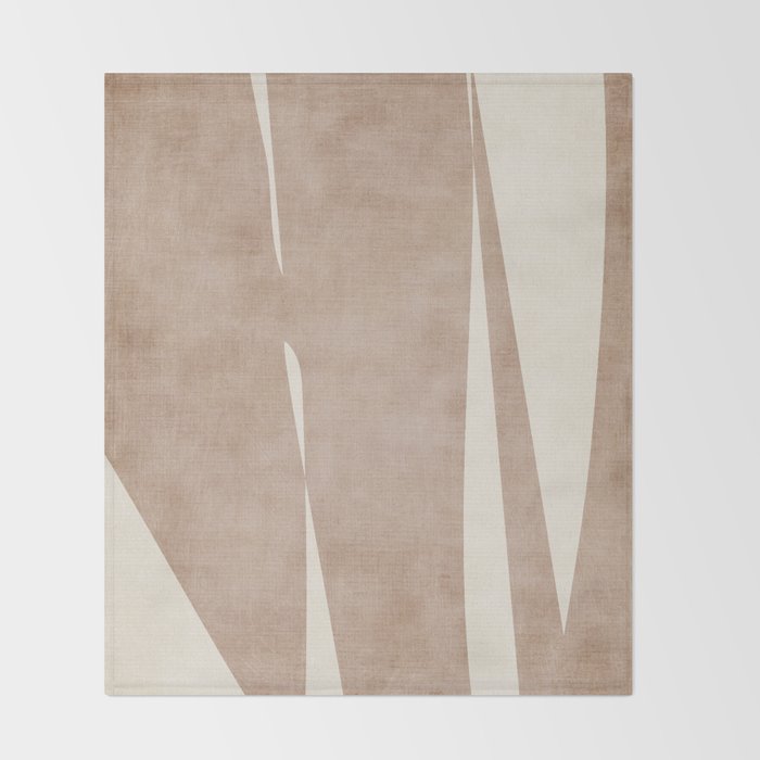 Light Brown Modern Minimalist Abstract Throw Blanket Gallery Image 2
