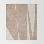 Light Brown Modern Minimalist Abstract Throw Blanket Gallery Image 2