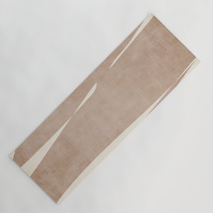 Light Brown Modern Minimalist Abstract Yoga Mat Gallery Image 1